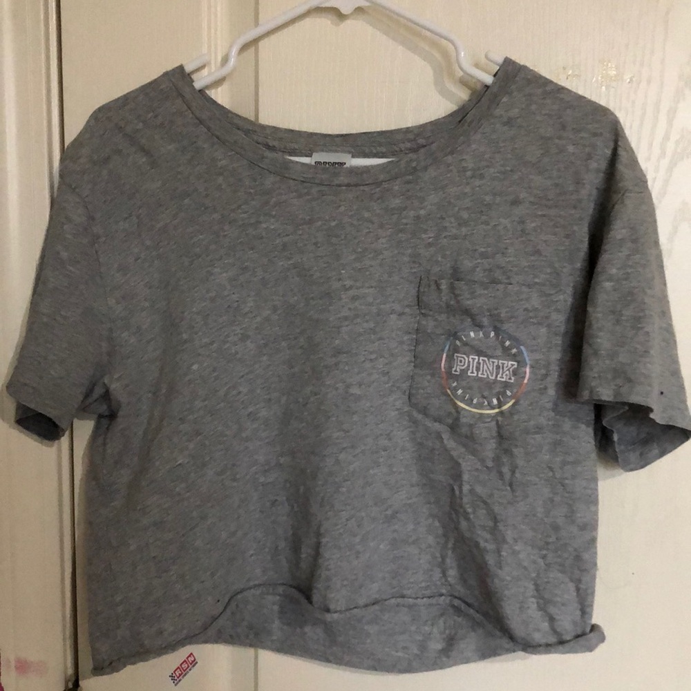 Women's PINK crop tee